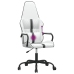 Silla gaming de masaje cuero sintético negro y blanco