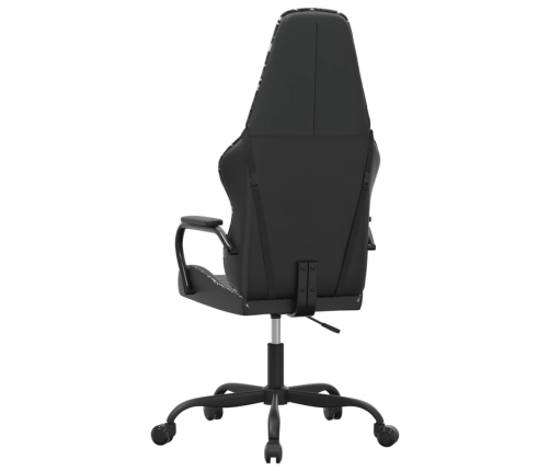 Silla gaming con masaje cuero sintético color camuflaje y negro