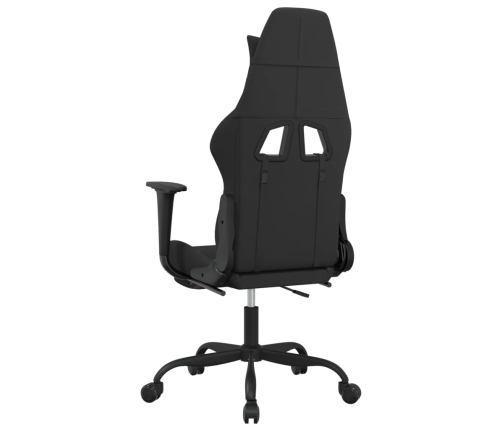 Silla gaming giratoria con reposapiés tela camuflaje y negro