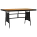 idaXL Juego de comedor de jardín 7 piezas ratán sintético negro