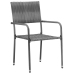 Juego de comedor de jardín 5 piezas ratán sintético gris