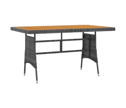 Juego de comedor de jardín 5 piezas ratán sintético gris