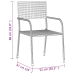 Juego de comedor de jardín 5 piezas ratán sintético gris