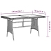 Juego de comedor de jardín 5 piezas ratán sintético gris