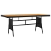 Juego de comedor de jardín 7 piezas ratán sintético negro