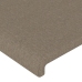 Cabecero de tela gris taupe 80x5x78/88 cm