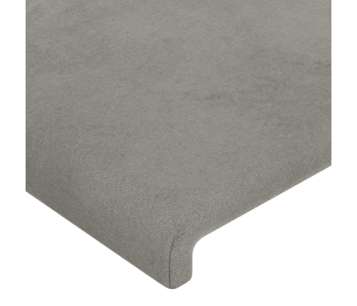 Cabecero de terciopelo gris claro 80x5x78/88 cm