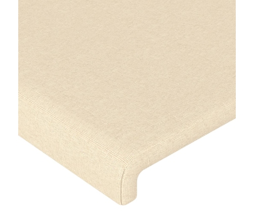 Cabecero de tela color crema 90x5x78/88 cm