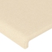 Cabecero de tela color crema 90x5x78/88 cm