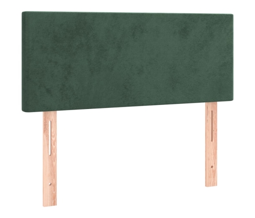 Cabecero de terciopelo verde oscuro 90x5x78/88 cm