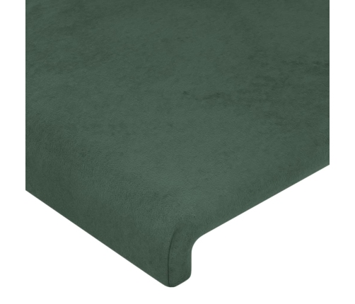 Cabecero de terciopelo verde oscuro 90x5x78/88 cm