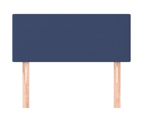 Cabecero de tela azul 100x5x78/88 cm