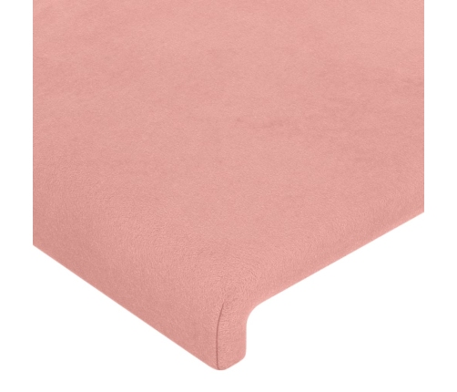 Cabeceros 2 unidades terciopelo rosa 72x5x78/88 cm