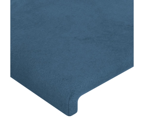 Cabeceros 2 unidades de terciopelo azul oscuro 80x5x78/88 cm