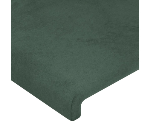 Cabeceros 2 unidades de terciopelo verde oscuro 100x5x78/88 cm