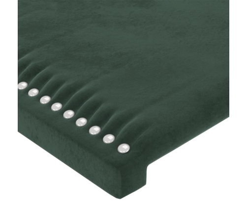 Cabeceros 2 unidades terciopelo verde oscuro 72x5x78/88 cm