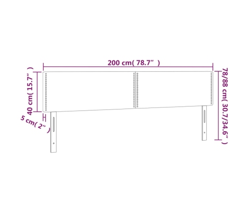 vidaXL Cabeceros 2 unidades de cuero sintético negro 100x5x78/88 cm