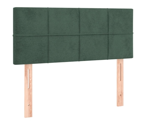 Cabecero de terciopelo verde oscuro 90x5x78/88 cm