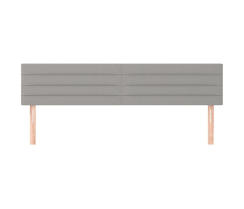 vidaXL Cabeceros 2 unidades de tela gris claro 90x5x78/88 cm