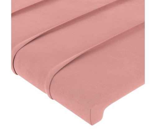 vidaXL Cabeceros 2 unidades de terciopelo rosa 90x5x78/88 cm