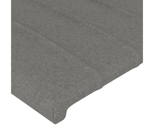 vidaXL Cabecero de tela gris oscuro 90x5x78/88 cm