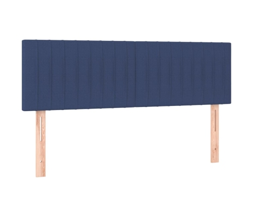 vidaXL Cabeceros 2 unidades tela azul 72x5x78/88 cm