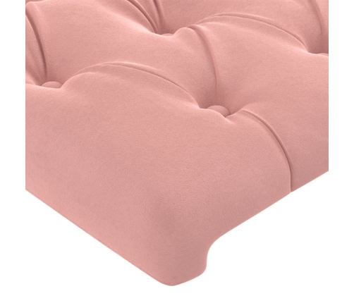 vidaXL Cabecero de terciopelo rosa 80x7x78/88 cm