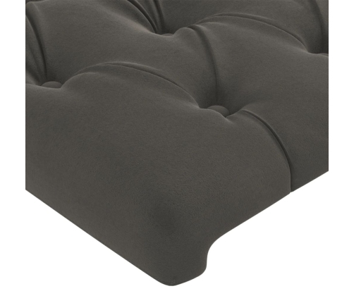 vidaXL Cabecero de terciopelo gris oscuro 90x7x78/88 cm