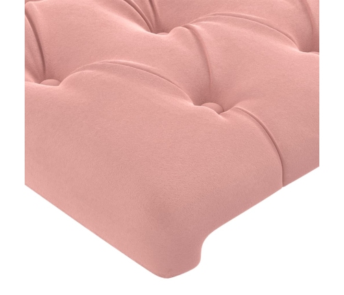 vidaXL Cabeceros 2 unidades de terciopelo rosa 80x7x78/88 cm