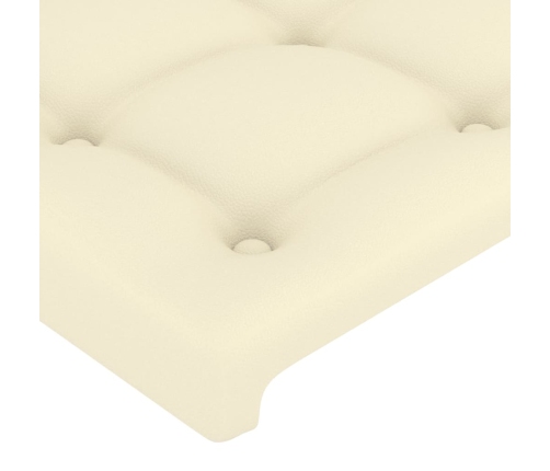 vidaXL Cabecero de cuero sintético color crema 100x5x78/88 cm