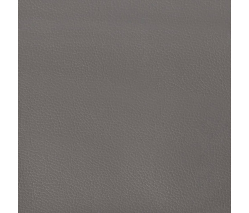 Cabecero de cuero sintético gris 100x5x78/88 cm