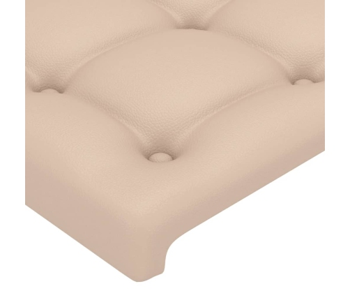 vidaXL Cabeceros 2 unidades cuero sintético capuchino 80x5x78/88 cm