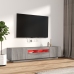 vidaXL Set muebles TV con LEDs 2 pzas madera contrachapada gris Sonoma