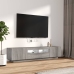 vidaXL Set muebles TV con LEDs 2 pzas madera contrachapada gris Sonoma