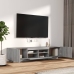 Set muebles TV con LEDs 2 pzas madera contrachapada gris Sonoma