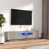 vidaXL Set muebles TV con LEDs 2 pzas madera contrachapada gris Sonoma