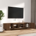 Set muebles TV con LED 2 pzas madera contrachapada roble marrón