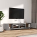 Set muebles TV con LEDs 2 pzas madera contrachapada gris Sonoma