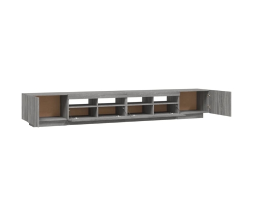 vidaXL Set muebles TV con LEDs 3 pzas madera contrachapada gris Sonoma