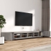 Set muebles TV con LEDs 3 pzas madera contrachapada gris Sonoma