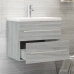 Mueble de baño con lavabo madera contrachapada gris Sonoma