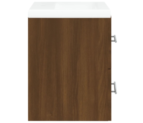 Mueble de baño con lavabo madera contrachapada marrón roble