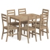 Set de comedor 7 piezas madera maciza de acacia