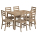 Set de comedor 7 piezas madera maciza de acacia