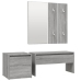 Set de muebles de recibidor madera contrachapada gris Sonoma