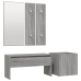 Set de muebles de recibidor madera contrachapada gris Sonoma