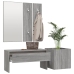 Set de muebles de recibidor madera contrachapada gris Sonoma