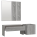 Set de muebles de recibidor madera contrachapada gris Sonoma