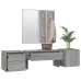 Set de muebles de recibidor madera contrachapada gris Sonoma