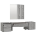 Set de muebles de recibidor madera contrachapada gris Sonoma